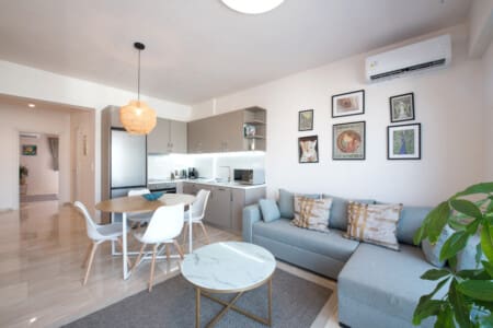 Living room and kitchen