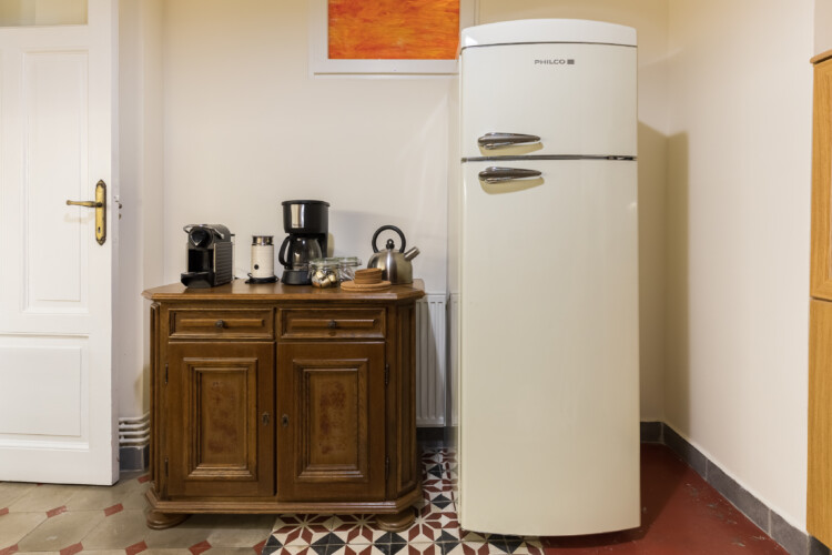 Kitchen with fridge