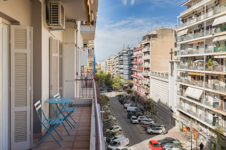 Balcony with street view