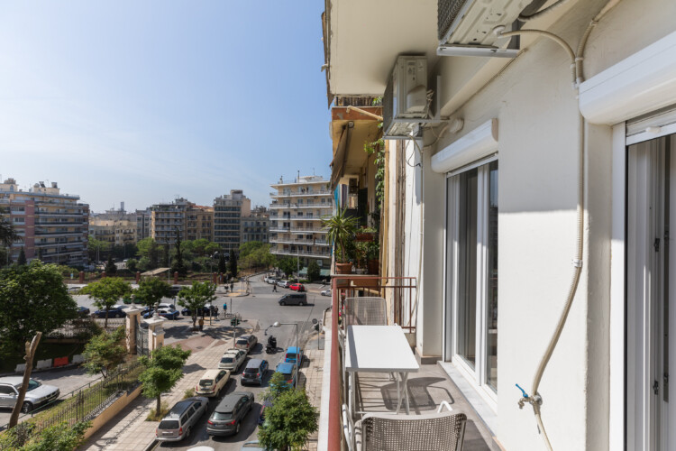 Balcony with street view