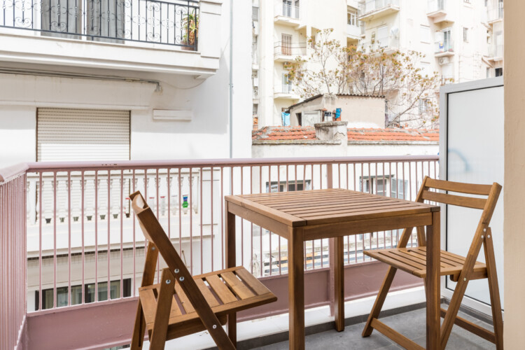Balcony with furniture