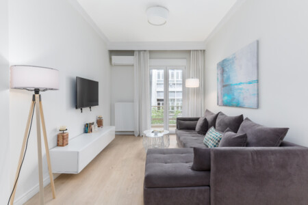 Living room with balcony