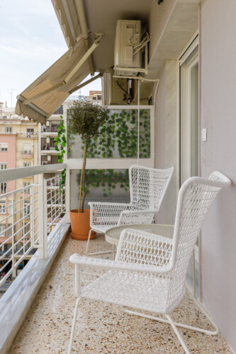Balcony with outdoor furniture