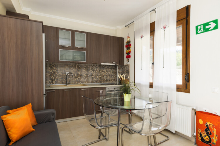 Frida & Rosa villas in Kripogi offering modern two-level holiday homes with private gardens and comfortable living spaces for a relaxing getaway in Halkidiki.