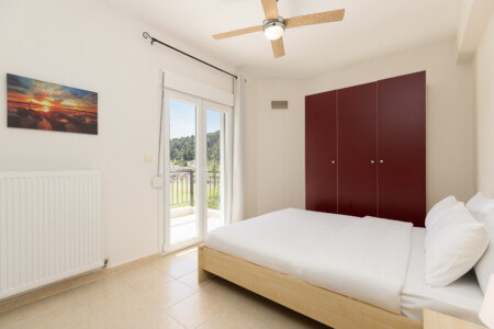 Villa Anthea in Fourka, a spacious holiday villa with private garden, outdoor dining area, and family-friendly amenities for a relaxing stay in Halkidiki.