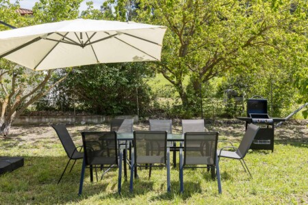 Villa Anthea in Fourka, a spacious holiday villa with private garden, outdoor dining area, and family-friendly amenities for a relaxing stay in Halkidiki.