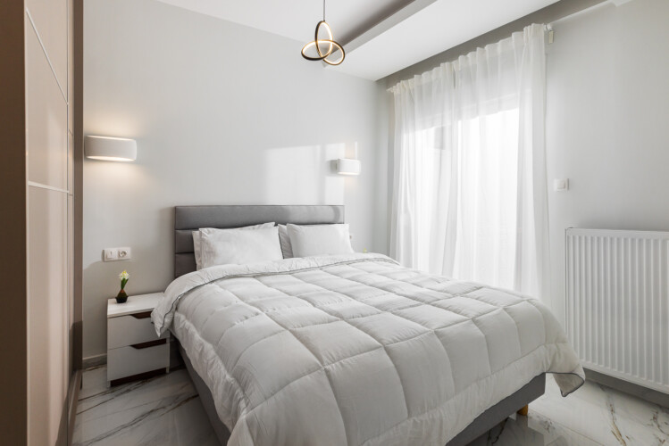 Eleanor one-bedroom apartment in the center of Thessaloniki with modern design, bright living room, and private balcony for a stylish city stay