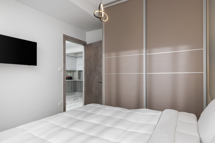 Eleanor one-bedroom apartment in the center of Thessaloniki with modern design, bright living room, and private balcony for a stylish city stay