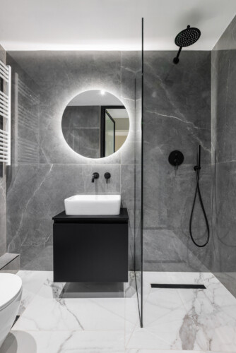 Dry Martini two-bedroom apartment in the city center with premium amenities, two bathrooms, stylish living room, and private balcony for a comfortable stay in Thessaloniki.