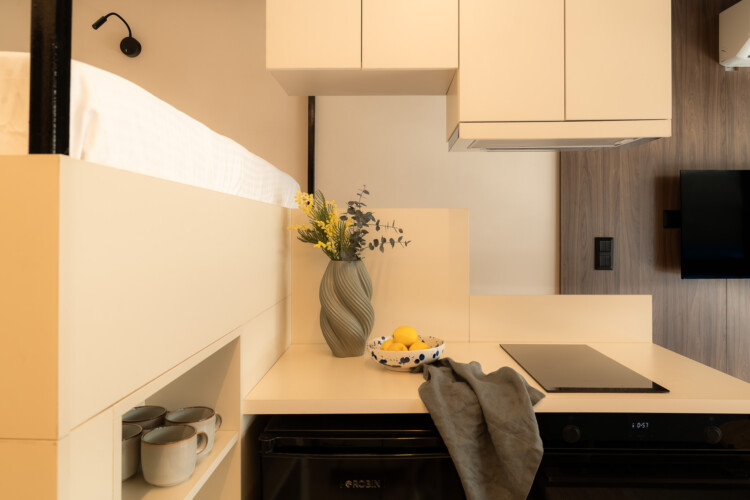 Stylish bathroom details in the loft apartment at FOS Apartments